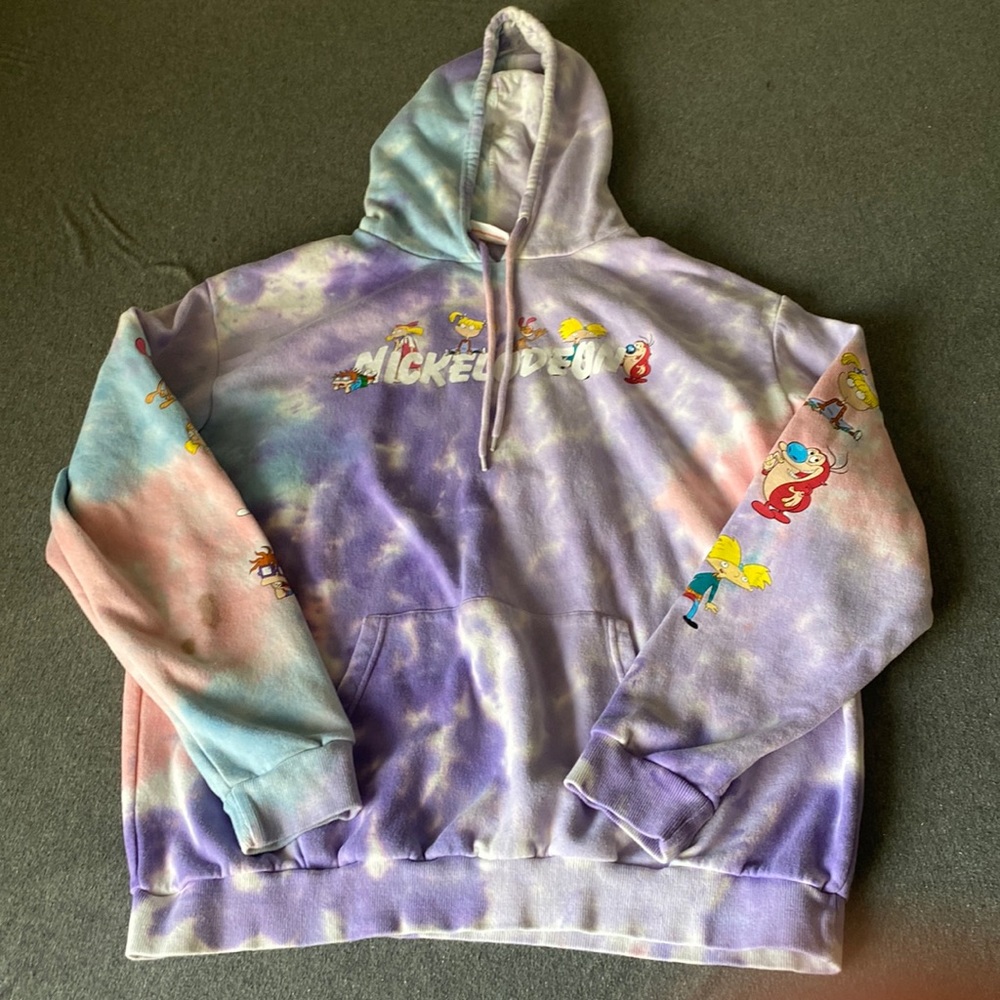 Nickelodeon XL Mens tie dye sweatshirt.